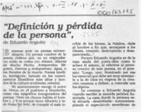 "Definición y pérdida de la persona"  [artículo] Erick Pohlhammer.