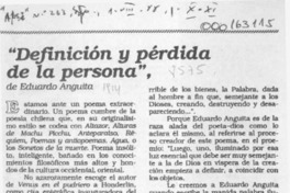 "Definición y pérdida de la persona"  [artículo] Erick Pohlhammer.