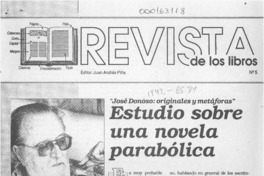 Estudio sobre una novela parabólica  [artículo] Antonio Avaria.