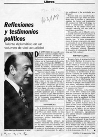 Reflexiones y testimonios políticos  [artículo] Ch. G. O.