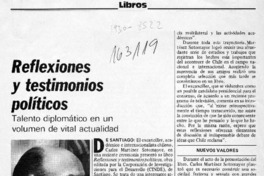 Reflexiones y testimonios políticos  [artículo] Ch. G. O.
