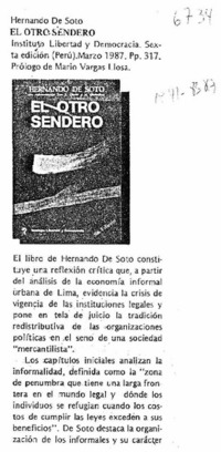 El otro sendero  [artículo] Franz Vanderschueren.