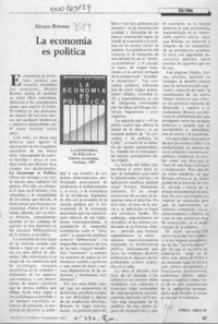 La economía es política  [artículo] Jorge Arrate.