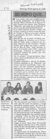 Se supo que --  [artículo].