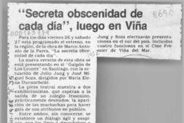 "Secreta obscenidad de cada día", luego en Viña