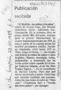 Publicación recibida  [artículo].