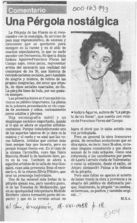 Una Pérgola nostálgica  [artículo] M. S. A.
