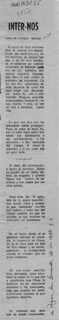 Inter - Nos  [artículo] Enrique Neiman.