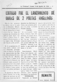 Exitoso fue el lanzamiento de obras de 2 poetas angelinos  [artículo].
