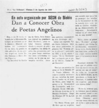 Dan a conocer obra de poetas angelinos  [artículo].