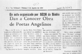 Dan a conocer obra de poetas angelinos  [artículo].