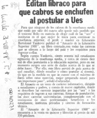 Editan libraco para que cabros se enchufen al postular a Ues  [artículo].