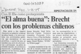 "El Alma buena", Brecht con los problemas chilenos  [artículo].