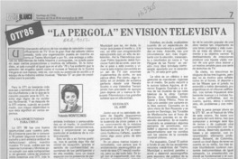 "La pérgola" en visión televisiva