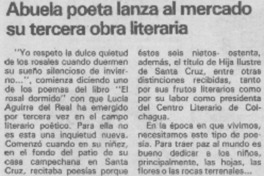Abuela poeta lanza al mercado su tercera obra literaria
