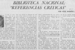 Biblioteca Nacional, "Referencias Críticas"