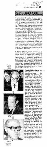 Se supo que --  [artículo].