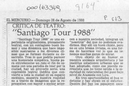"Santiago Tour 1988"  [artículo] Agustín Letelier.
