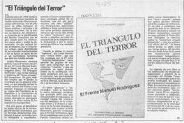 "El triángulo del terror"  [artículo] J. R.