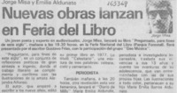 Nuevas obras lanzan en Feria del Libro