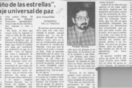 "Ami el niño de las estrellas", un mensaje universal de paz  [artículo].