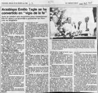 Arzobispo Emilio Tagle se ha convertido en "vigía de la fe"  [artículo].