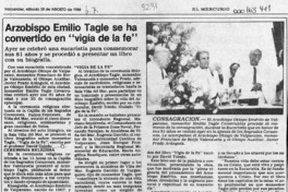 Arzobispo Emilio Tagle se ha convertido en "vigía de la fe"  [artículo].