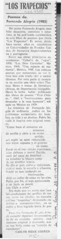 Los trapecios  [artículo] Carlos René Correa.