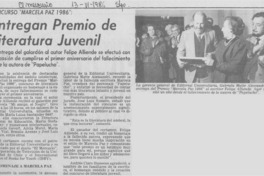 Entregan premio de literatura juvenil