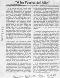 "A las puertas del alba"