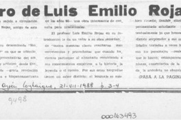 Libro de Luis Emilio Rojas  [artículo].