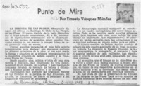 Punto de mira  [artículo] Ernesto Vásquez Méndez.