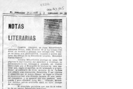 Notas literarias  [artículo] Mesa Seco.