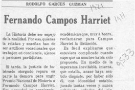 Fernando Campos Harriet  [artículo] Rodolfo Garcés Guzmán.