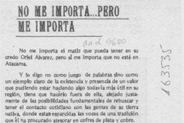 No me importa -- pero me importa