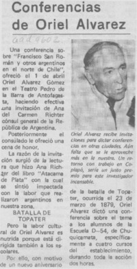 Conferencias de Oriel Alvarez