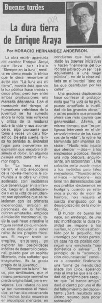La dura tierra de Enrique Araya