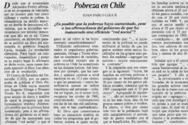 Pobreza en Chile  [artículo] Juan Pablo Lira B.