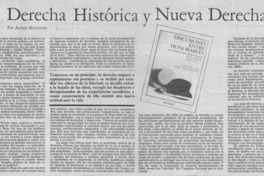 Derecha histórica y nueva derecha
