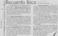Recuento lírico