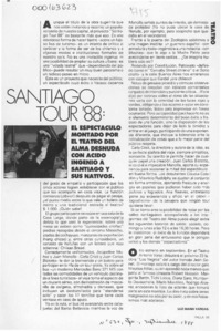 Santiago tour '88  [artículo] Luz María Vargas.