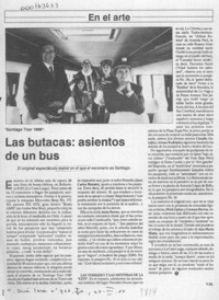 Las butacas, asientos de un bus  [artículo] V. M.