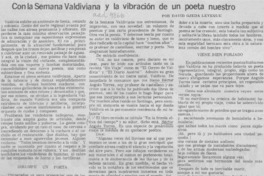 Con la semana valdiviana y la vibración de un poeta nuestro