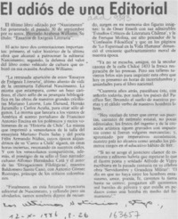 El Adiós de una editorial