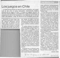 Los juegos en Chile