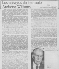 Los ensayos de Hermelo Arabena Williams