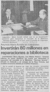 Invertirán 80 millones en reparación a biblioteca