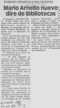 Mario Arnello nuevo dire de Bibliotecas