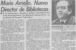 Mario Arnello, nuevo Director de Bibliotecas