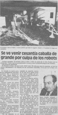 Se ve venir cesantía caballa de grande por culpa de los robots